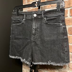 Loft black wash jean shorts
